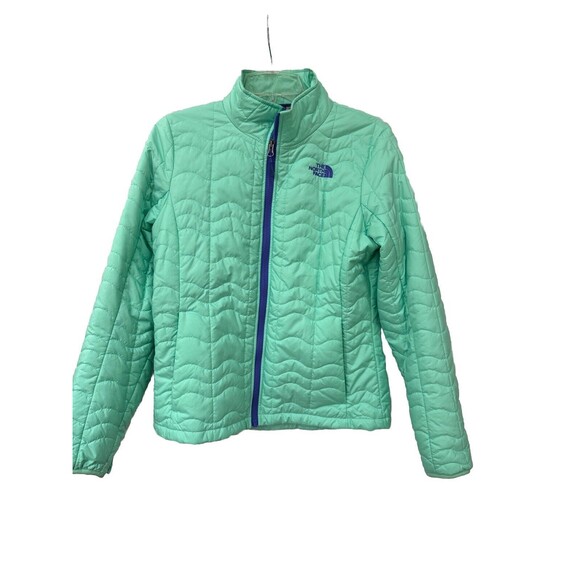 The North Face Light Puffer Jacket Women’s  Mint Green Insulated Size M - Picture 1 of 15